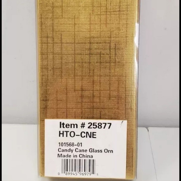 1997 Vintage 8" Candy Cane Glass Christmas Ornament & Story Roman - Picture 3 of 3